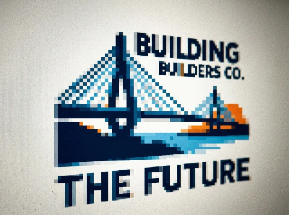 Logo pixelado de baja resolución