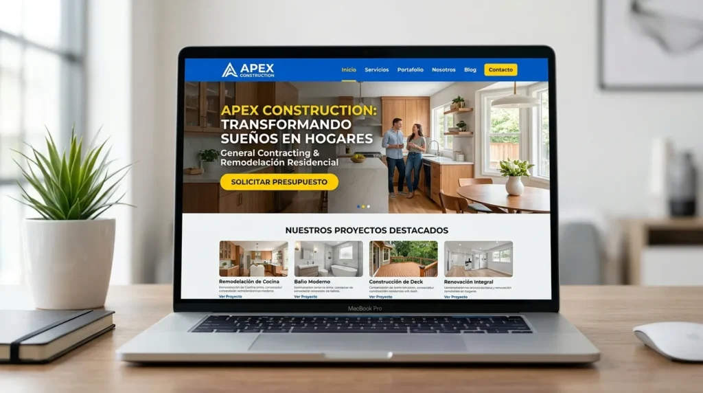 Sitio web para empresa de construcción