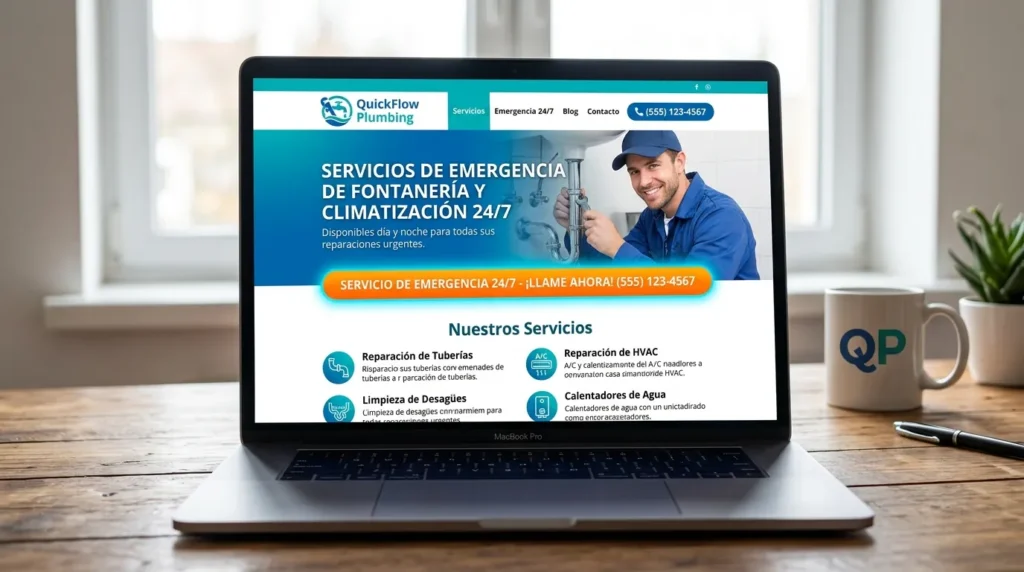 Sitio web para empresa de plomería